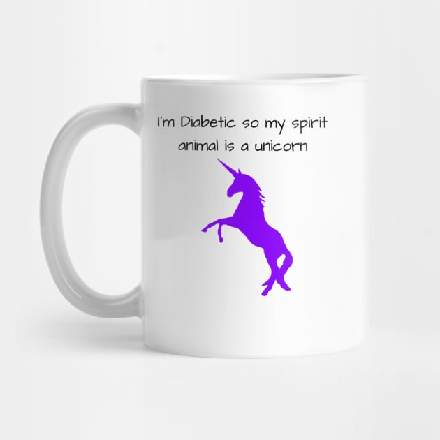 I’m Diabetic So My Spirit Animal Is A Unicorn - Purple by CatGirl101